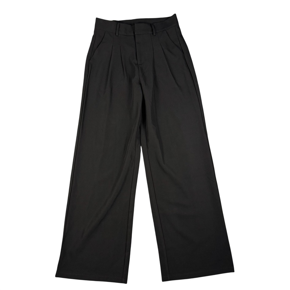 NiMin Pants Womens M High Waist Pleated Wide Leg Trousers Tailored Slacks Work